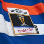 Wayne Gretzky Edmonton Oilers Mitchell & Ness Big & Tall 1986 Captain Patch Blue Line Player Jersey - Royal
