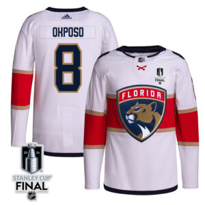 Kyle Okposo 8 Florida Panthers 2024 STANLEY CUP Final Away Breakaway Jersey - Men, White