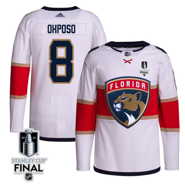 Kyle Okposo 8 Florida Panthers 2024 STANLEY CUP Final Away Breakaway Jersey - Men, White
