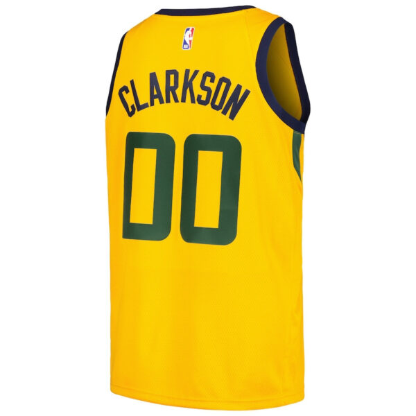 Jordan Clarkson 00 Utah Jazz Swingman Player Jersey - Statement Edition - Yellow