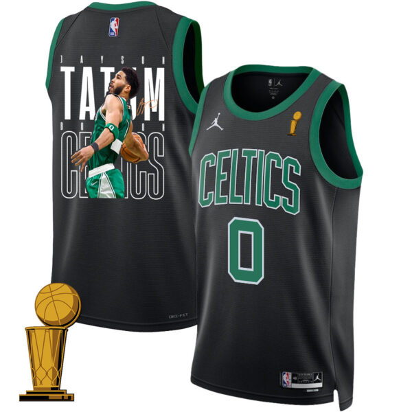 Jayson Tatum 0 Signed Best Moments At Boston Celtics 2024 Statement Edition Jersey - Final Champions Patch