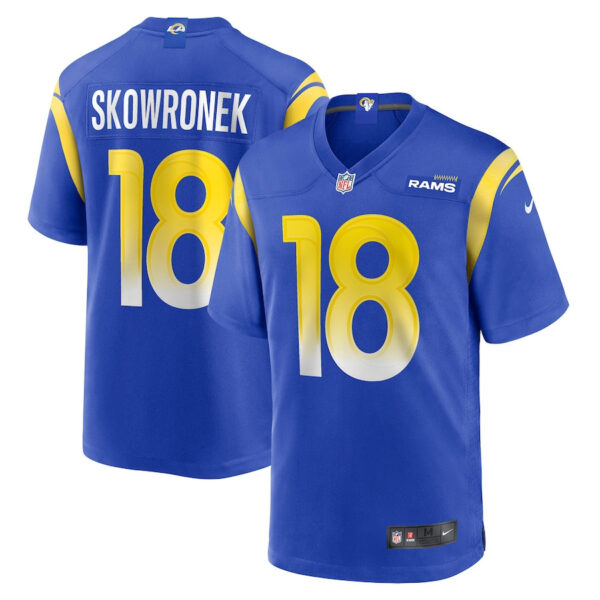 Ben Skowronek 18 Los Angeles Rams Men Game Jersey - Royal