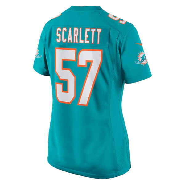 Brennan Scarlett 57 Miami Dolphins Women Game Jersey - Aqua