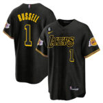 D'Angelo Russell 1 Los Angeles Lakers Baseball Men Jersey - Black Mamba