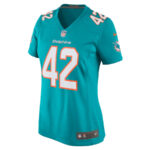 Clayton Fejedelem 42 Miami Dolphins Women Game Jersey - Aqua