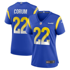 Blake Corum 22 Los Angeles Rams Game Women Jersey - Royal