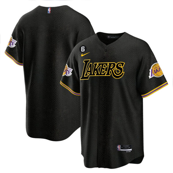 Los Angeles Lakers Baseball Men Jersey - Black Mamba