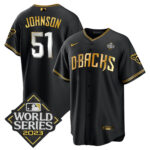Randy Johnson 51 Arizona Diamondbacks 2023 World Series Men Jersey - Black Limited