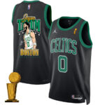 Jayson Tatum 0 Signed Boston Celtics 2024 Statement Edition Jersey - Final Champions Patch - Black