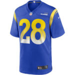 Marshall Faulk 28 Los Angeles Rams Men Game Retired Jersey - Royal
