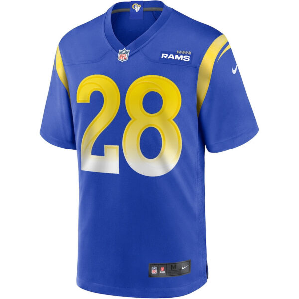 Marshall Faulk 28 Los Angeles Rams Men Game Retired Jersey - Royal