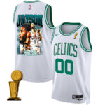 Jayson Tatum 0 Boston Celtics 2024 Legacy of The Legend Swingman Jersey - Final Champions Patch - White