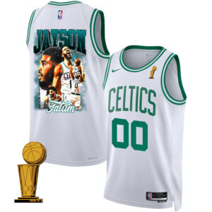 Jayson Tatum 0 Boston Celtics 2024 Legacy of The Legend Swingman Jersey - Final Champions Patch - White