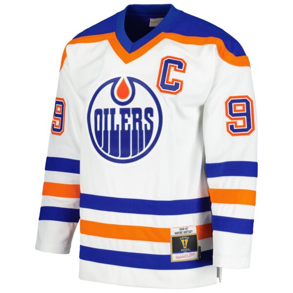 Wayne Gretzky Edmonton Oilers Mitchell & Ness  1986/87 Blue Line Player Jersey - White