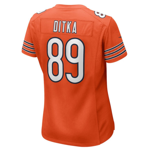 Mike Ditka 89 Chicago Bears Women Retired Jersey - Orange