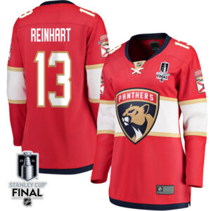 Sam Reinhart 13 Florida Panthers 2024 STANLEY CUP Final Women's Home Breakaway Jersey - Red