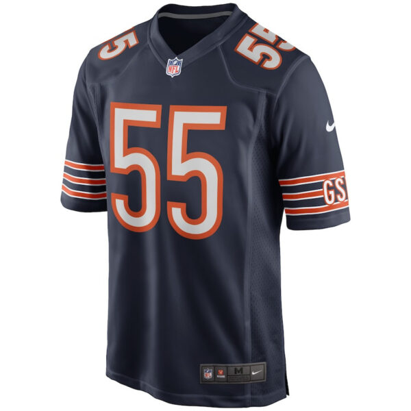 Lance Briggs 55 Chicago Bears Men Game Retired Jersey - Navy