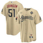 Randy Johnson 51 Arizona Diamondbacks 2023 World Series Men Jersey - Gold