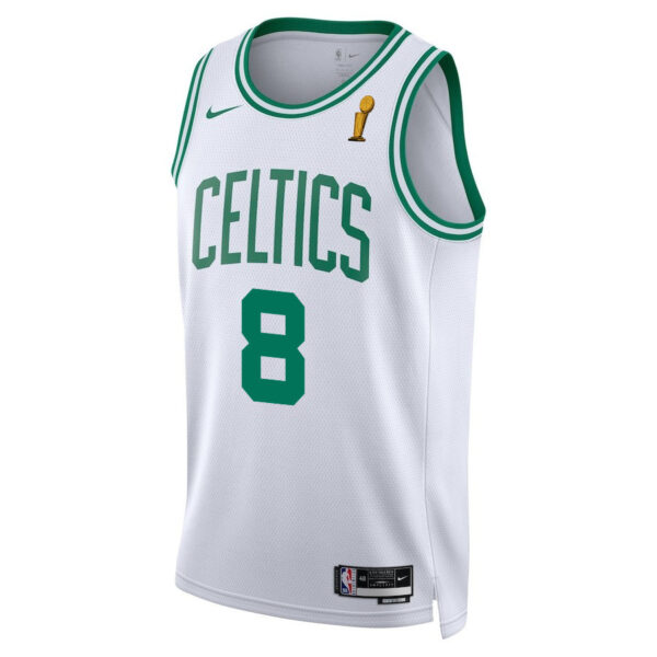 Kristaps Porzingis 8 Boston Celtics 2024 FINALS CHAMPIONS Swingman Jersey - Association Edition - White