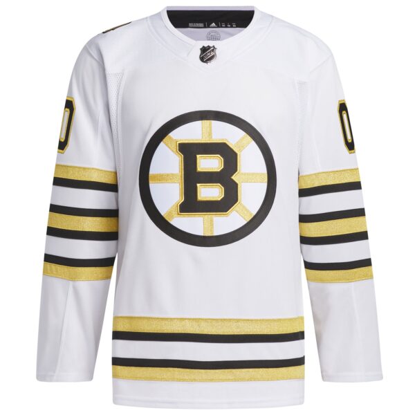 Boston Bruins adidas   100th Anniversary Primegreen Authentic Custom Jersey - White