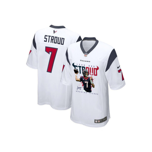 CJ Stroud 7 Houston Texans Cool Breeze Signed Game YOUTH Jersey - White