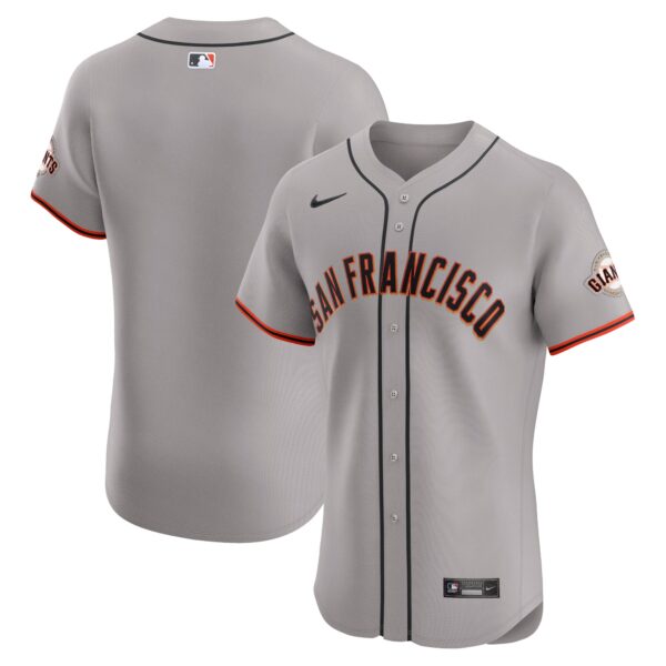 San Francisco Giants  Road Vapor Premier Elite Patch Jersey - Gray