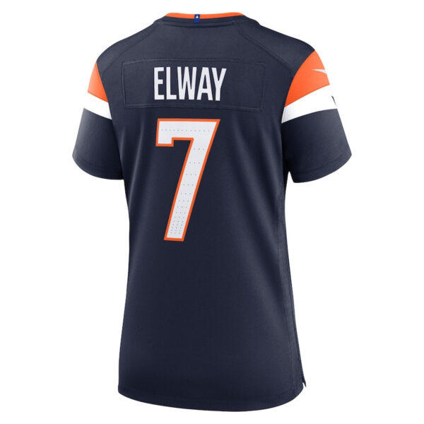 John Elway 7 Denver Broncos Retired Women Alternate Game Jersey - Navy