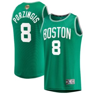 Kristaps Porzingis Boston Celtics Fanatics Youth 2024 NBA Finals Fast Break Replica Player Jersey - Icon Edition - Kelly Green