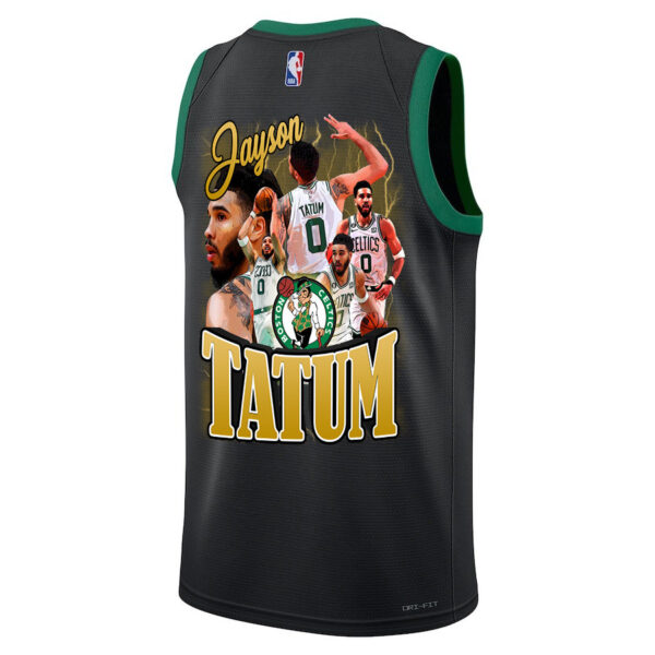 Jayson Tatum 0 Best Moments At Boston Celtics 2024 Statement Edition Jersey - Final Champions Patch - Black