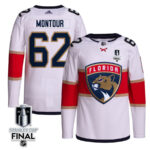 Brandon Montour 62 Florida Panthers 2024 STANLEY CUP Final Away Breakaway Jersey - Men, White