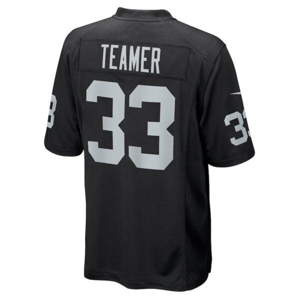 Roderic Teamer 33 Las Vegas Raiders Men Game Jersey - Black