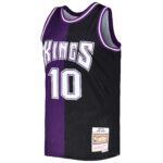 Mike Bibby Sacramento Kings Mitchell & Ness Hardwood Classics 2001/02 Split Swingman Jersey - Purple/Black