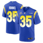 Jacob Hummel 35 Los Angeles Rams 2023 Playoffs Patch Game Men Jersey - Royal