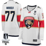 Niko Mikkola 77 Florida Panthers 2024 STANLEY CUP Final Women's Away Breakaway Jersey - White