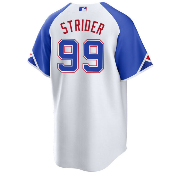 Spencer Strider 99 Atlanta Braves City Connect Men Jersey - White