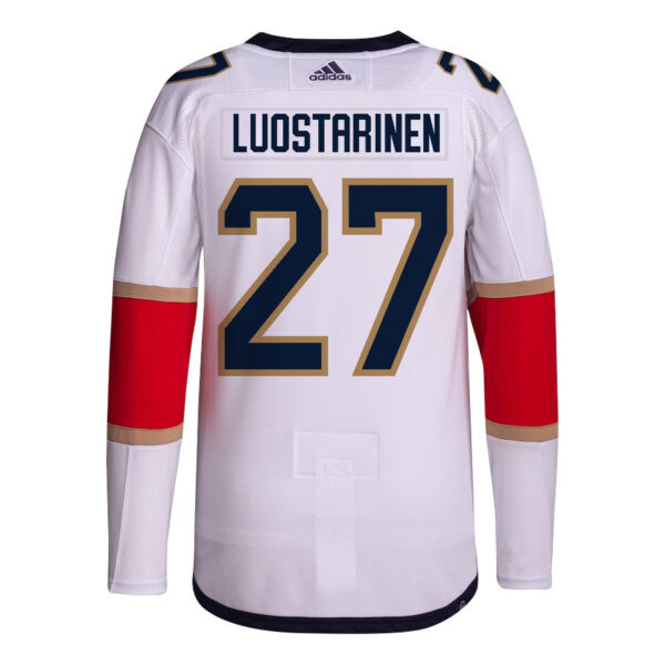 Eetu Luostarinen 27 Florida Panthers 2024 STANLEY CUP Final Away Breakaway Jersey - Men, White