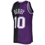Mike Bibby Sacramento Kings Mitchell & Ness Hardwood Classics 2001/02 Split Swingman Jersey - Purple/Black