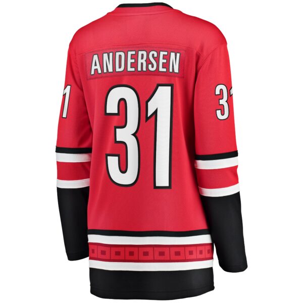 Frederik Andersen Carolina Hurricanes Fanatics Women's Alternate Breakaway Player Jersey - Red