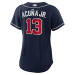 Ronald Acuna Jr. Atlanta Braves Women's Alternate Replica Player Jersey - Navy