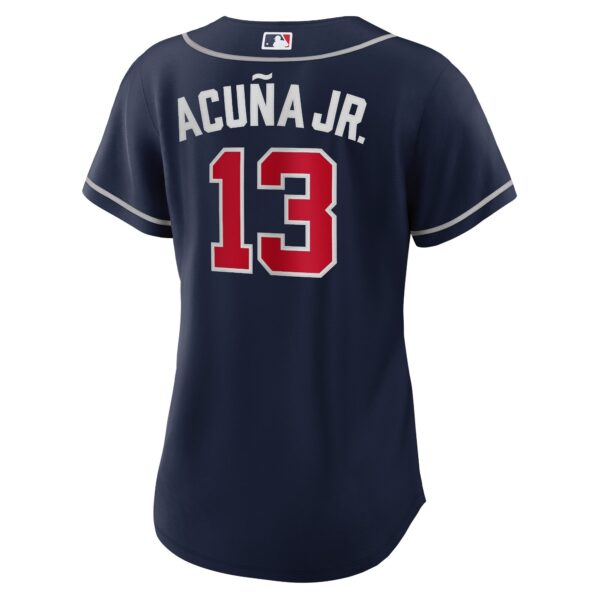 Ronald Acuna Jr. Atlanta Braves Women's Alternate Replica Player Jersey - Navy