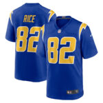 Brenden Rice 82 Los Angeles Rams 2024 NFL Draft 2nd Alternate Game Jersey - Royal
