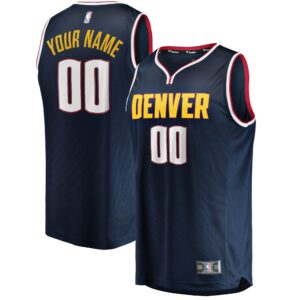 Denver Nuggets Fanatics 2018/19 Fast Break Custom Replica Jersey Navy - Icon Edition