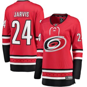 Seth Jarvis Carolina Hurricanes Fanatics Women's Alternate Breakaway Player Jersey - Red