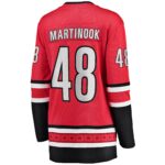 Jordan Martinook Carolina Hurricanes Fanatics Women's Alternate Breakaway Player Jersey - Red