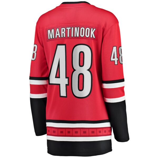 Jordan Martinook Carolina Hurricanes Fanatics Women's Alternate Breakaway Player Jersey - Red