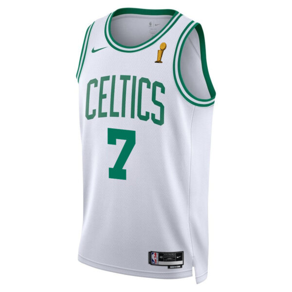 Jaylen Brown 7 Boston Celtics 2024 FINALS CHAMPIONS Swingman Jersey - Association Edition - White
