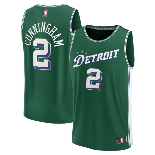 Cade Cunningham Detroit Pistons Fanatics Fastbreak Jersey - City Edition - Green