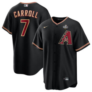 Corbin Carroll 7 Arizona Diamondbacks 2023 World Series Men Jersey - Black