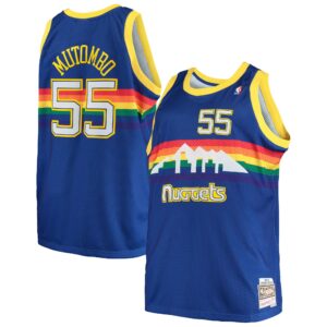 Dikembe Mutombo Denver Nuggets Mitchell & Ness 1991/92 Big & Tall Hardwood Classics Swingman Jersey - Royal