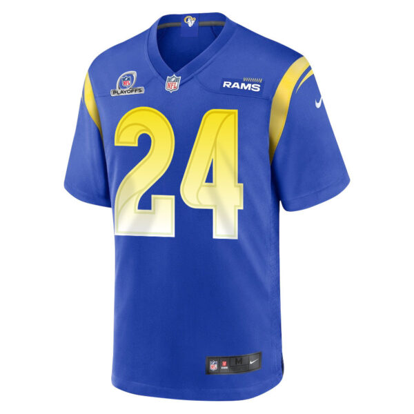 Royce Freeman 24 Los Angeles Rams 2023 Playoffs Patch Game Men Jersey - Royal